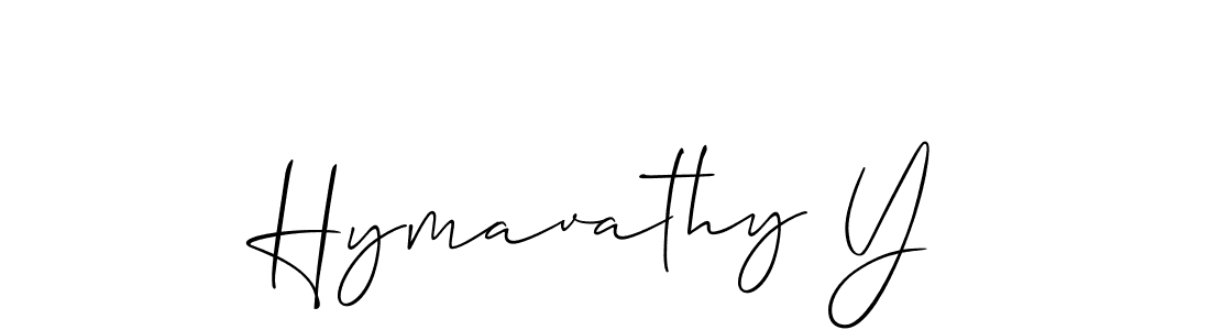 Create a beautiful signature design for name Hymavathy Y. With this signature (Allison_Script) fonts, you can make a handwritten signature for free. Hymavathy Y signature style 2 images and pictures png