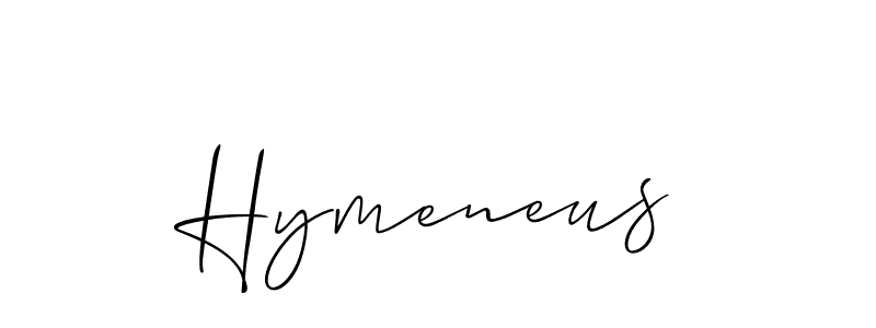 Create a beautiful signature design for name Hymeneus. With this signature (Allison_Script) fonts, you can make a handwritten signature for free. Hymeneus signature style 2 images and pictures png