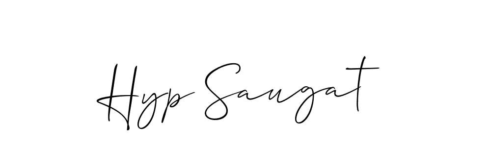 Design your own signature with our free online signature maker. With this signature software, you can create a handwritten (Allison_Script) signature for name Hyp Saugat. Hyp Saugat signature style 2 images and pictures png