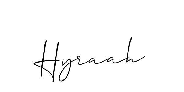 Hyraah stylish signature style. Best Handwritten Sign (Allison_Script) for my name. Handwritten Signature Collection Ideas for my name Hyraah. Hyraah signature style 2 images and pictures png