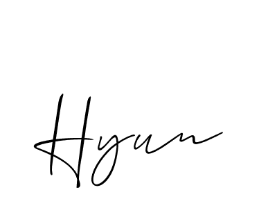 if you are searching for the best signature style for your name Hyun. so please give up your signature search. here we have designed multiple signature styles  using Allison_Script. Hyun signature style 2 images and pictures png