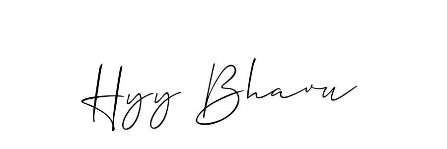 How to make Hyy Bhavu signature? Allison_Script is a professional autograph style. Create handwritten signature for Hyy Bhavu name. Hyy Bhavu signature style 2 images and pictures png