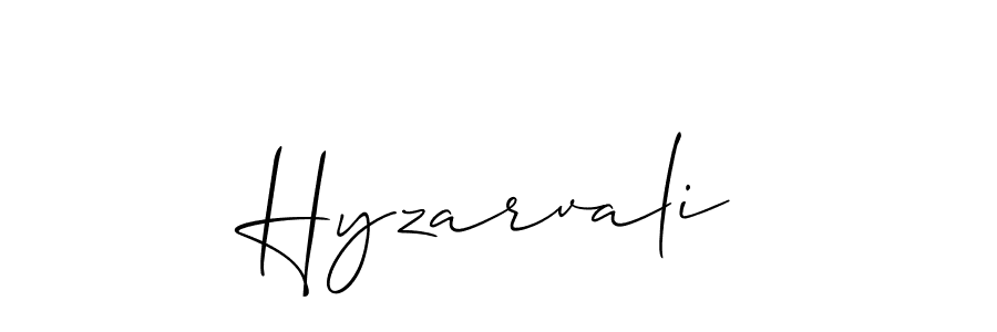 Allison_Script is a professional signature style that is perfect for those who want to add a touch of class to their signature. It is also a great choice for those who want to make their signature more unique. Get Hyzarvali name to fancy signature for free. Hyzarvali signature style 2 images and pictures png