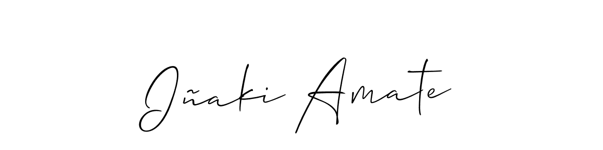 Create a beautiful signature design for name Iñaki Amate. With this signature (Allison_Script) fonts, you can make a handwritten signature for free. Iñaki Amate signature style 2 images and pictures png