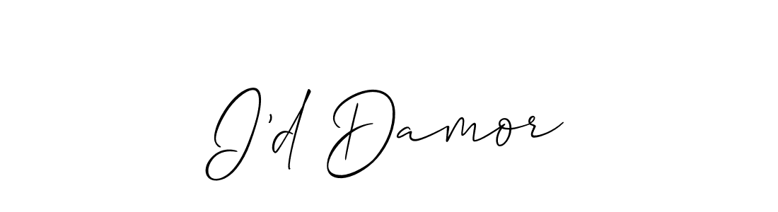 Create a beautiful signature design for name I’d Damor. With this signature (Allison_Script) fonts, you can make a handwritten signature for free. I’d Damor signature style 2 images and pictures png