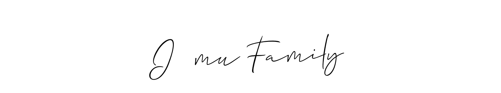 Once you've used our free online signature maker to create your best signature Allison_Script style, it's time to enjoy all of the benefits that I❤️mu Family name signing documents. I❤️mu Family signature style 2 images and pictures png