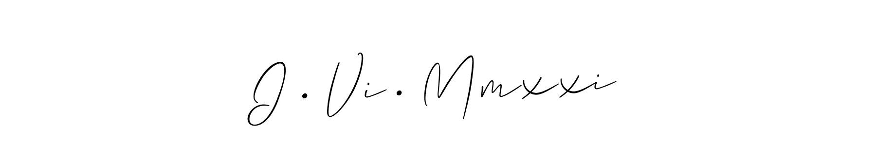 Also You can easily find your signature by using the search form. We will create I • Vi • Mmxxi name handwritten signature images for you free of cost using Allison_Script sign style. I • Vi • Mmxxi signature style 2 images and pictures png