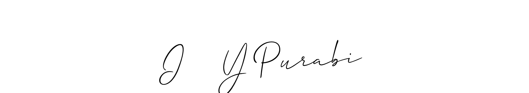 How to Draw I ♥️ Y Purabi signature style? Allison_Script is a latest design signature styles for name I ♥️ Y Purabi. I ♥️ Y Purabi signature style 2 images and pictures png