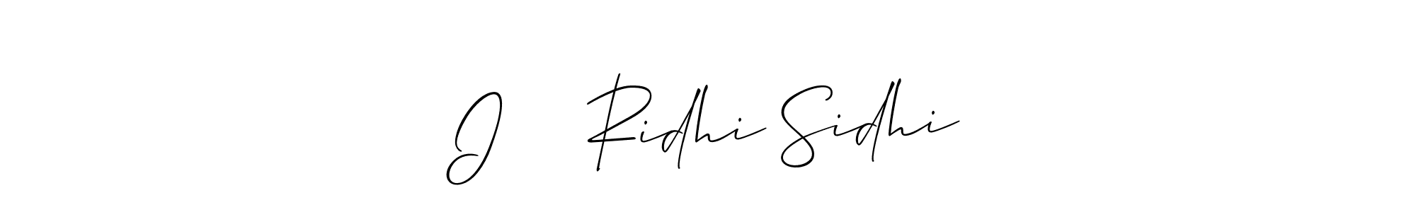 How to Draw I ❤️ Ridhi Sidhi signature style? Allison_Script is a latest design signature styles for name I ❤️ Ridhi Sidhi. I ❤️ Ridhi Sidhi signature style 2 images and pictures png