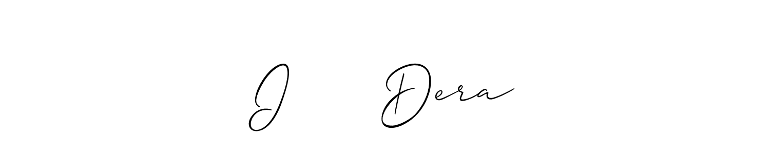 How to Draw I  ❤️  Dera signature style? Allison_Script is a latest design signature styles for name I  ❤️  Dera. I  ❤️  Dera signature style 2 images and pictures png