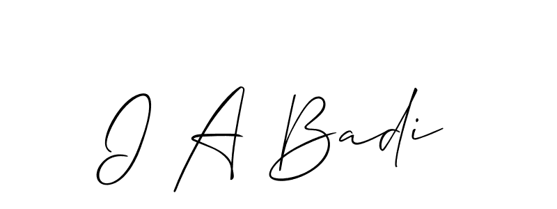 How to Draw I A Badi signature style? Allison_Script is a latest design signature styles for name I A Badi. I A Badi signature style 2 images and pictures png