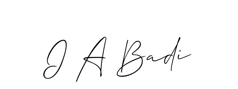 This is the best signature style for the I A Badi name. Also you like these signature font (Allison_Script). Mix name signature. I A Badi signature style 2 images and pictures png