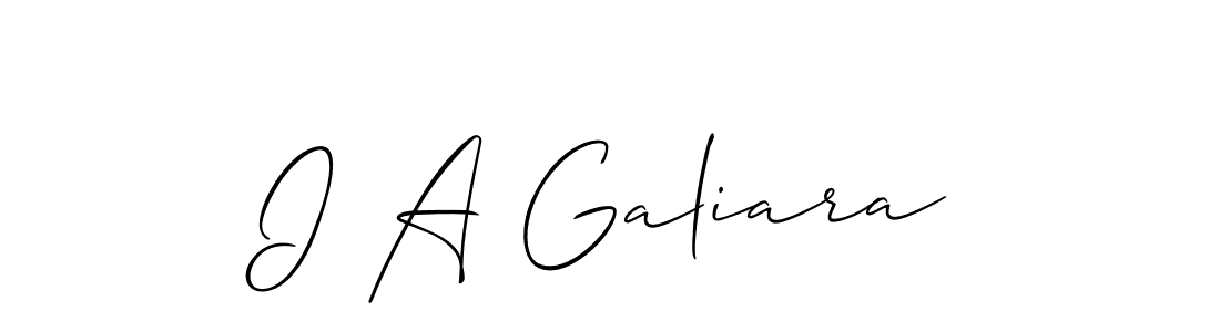 It looks lik you need a new signature style for name I A Galiara. Design unique handwritten (Allison_Script) signature with our free signature maker in just a few clicks. I A Galiara signature style 2 images and pictures png