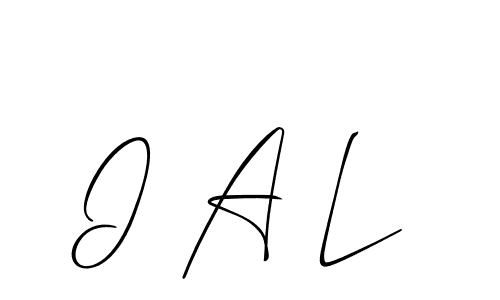 Make a beautiful signature design for name I A L. Use this online signature maker to create a handwritten signature for free. I A L signature style 2 images and pictures png