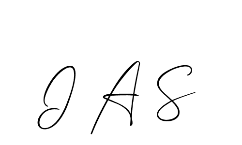 Design your own signature with our free online signature maker. With this signature software, you can create a handwritten (Allison_Script) signature for name I A S. I A S signature style 2 images and pictures png