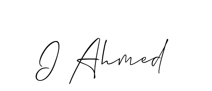 You can use this online signature creator to create a handwritten signature for the name I Ahmed. This is the best online autograph maker. I Ahmed signature style 2 images and pictures png