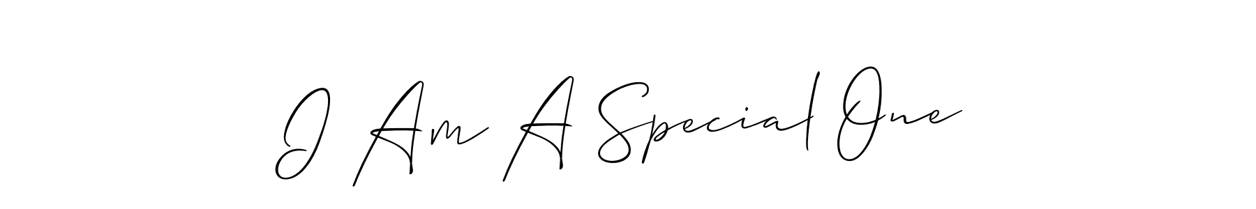 The best way (Allison_Script) to make a short signature is to pick only two or three words in your name. The name I Am A Special One include a total of six letters. For converting this name. I Am A Special One signature style 2 images and pictures png
