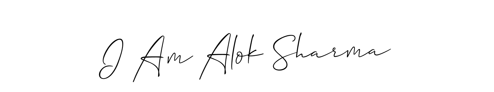 Make a beautiful signature design for name I Am Alok Sharma. With this signature (Allison_Script) style, you can create a handwritten signature for free. I Am Alok Sharma signature style 2 images and pictures png