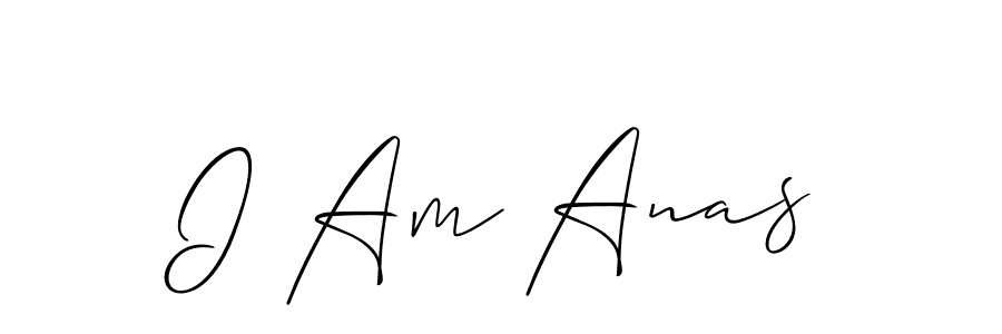 The best way (Allison_Script) to make a short signature is to pick only two or three words in your name. The name I Am Anas include a total of six letters. For converting this name. I Am Anas signature style 2 images and pictures png
