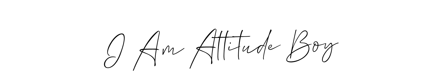 Use a signature maker to create a handwritten signature online. With this signature software, you can design (Allison_Script) your own signature for name I Am Attitude Boy. I Am Attitude Boy signature style 2 images and pictures png