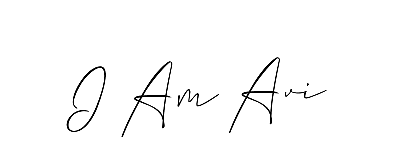 How to make I Am Avi signature? Allison_Script is a professional autograph style. Create handwritten signature for I Am Avi name. I Am Avi signature style 2 images and pictures png