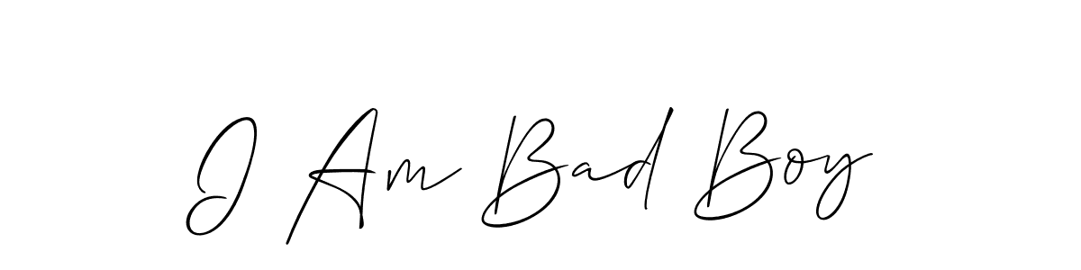 You should practise on your own different ways (Allison_Script) to write your name (I Am Bad Boy) in signature. don't let someone else do it for you. I Am Bad Boy signature style 2 images and pictures png