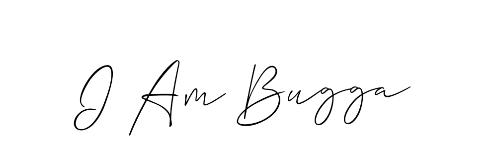 How to make I Am Bugga name signature. Use Allison_Script style for creating short signs online. This is the latest handwritten sign. I Am Bugga signature style 2 images and pictures png