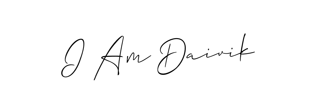 You can use this online signature creator to create a handwritten signature for the name I Am Daivik. This is the best online autograph maker. I Am Daivik signature style 2 images and pictures png