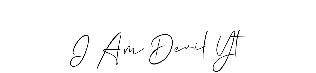 Make a beautiful signature design for name I Am Devil Yt. Use this online signature maker to create a handwritten signature for free. I Am Devil Yt signature style 2 images and pictures png