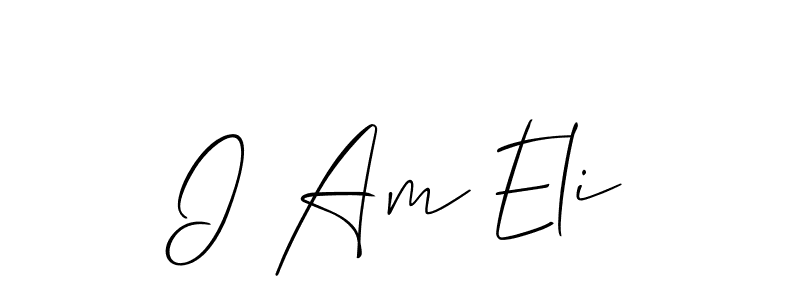 Use a signature maker to create a handwritten signature online. With this signature software, you can design (Allison_Script) your own signature for name I Am Eli. I Am Eli signature style 2 images and pictures png