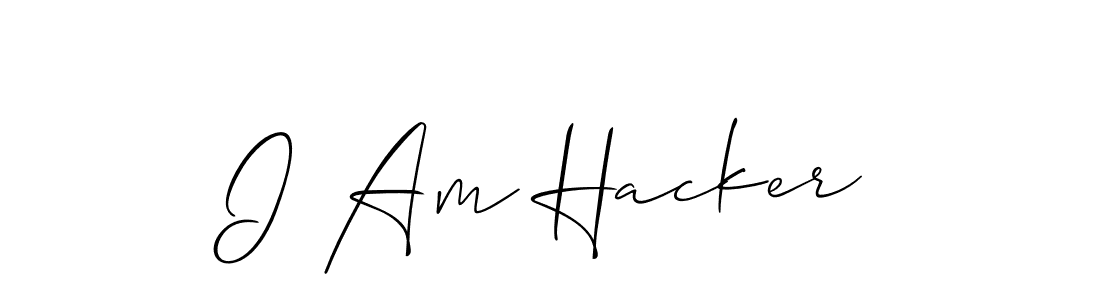 You should practise on your own different ways (Allison_Script) to write your name (I Am Hacker) in signature. don't let someone else do it for you. I Am Hacker signature style 2 images and pictures png