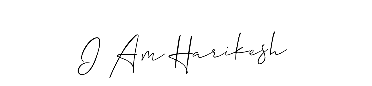 How to make I Am Harikesh name signature. Use Allison_Script style for creating short signs online. This is the latest handwritten sign. I Am Harikesh signature style 2 images and pictures png