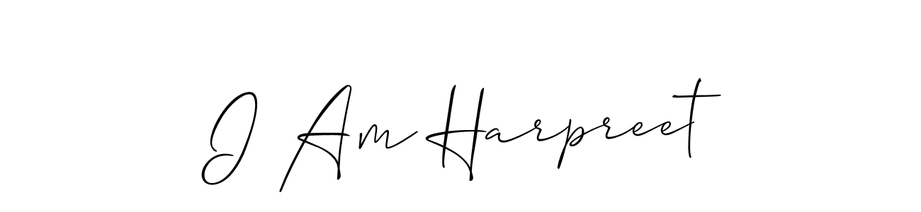 Design your own signature with our free online signature maker. With this signature software, you can create a handwritten (Allison_Script) signature for name I Am Harpreet. I Am Harpreet signature style 2 images and pictures png