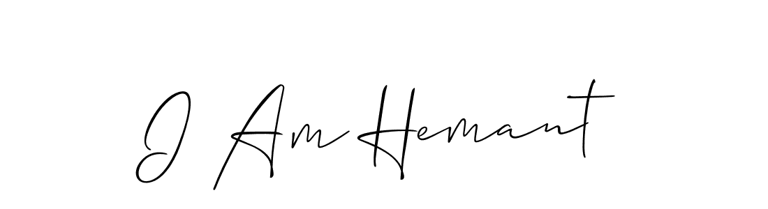 Allison_Script is a professional signature style that is perfect for those who want to add a touch of class to their signature. It is also a great choice for those who want to make their signature more unique. Get I Am Hemant name to fancy signature for free. I Am Hemant signature style 2 images and pictures png