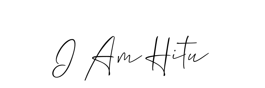 Design your own signature with our free online signature maker. With this signature software, you can create a handwritten (Allison_Script) signature for name I Am Hitu. I Am Hitu signature style 2 images and pictures png