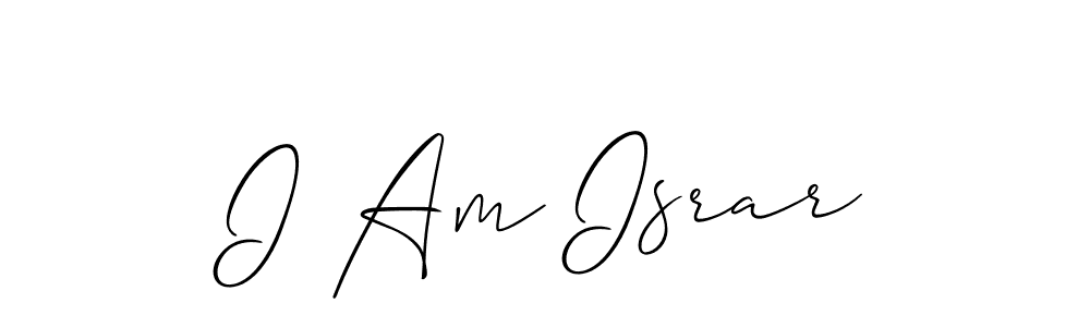 How to make I Am Israr name signature. Use Allison_Script style for creating short signs online. This is the latest handwritten sign. I Am Israr signature style 2 images and pictures png