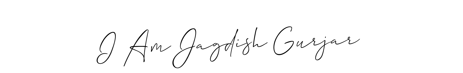 Also You can easily find your signature by using the search form. We will create I Am Jagdish Gurjar name handwritten signature images for you free of cost using Allison_Script sign style. I Am Jagdish Gurjar signature style 2 images and pictures png