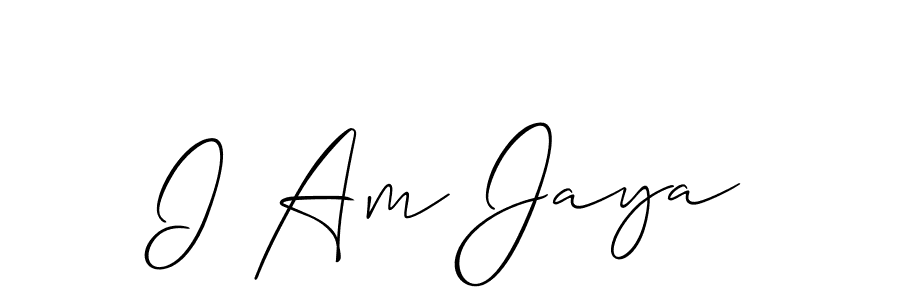 How to make I Am Jaya signature? Allison_Script is a professional autograph style. Create handwritten signature for I Am Jaya name. I Am Jaya signature style 2 images and pictures png
