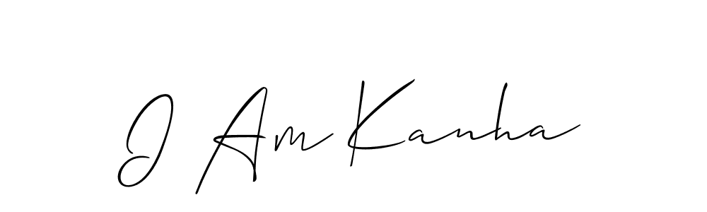 Design your own signature with our free online signature maker. With this signature software, you can create a handwritten (Allison_Script) signature for name I Am Kanha. I Am Kanha signature style 2 images and pictures png