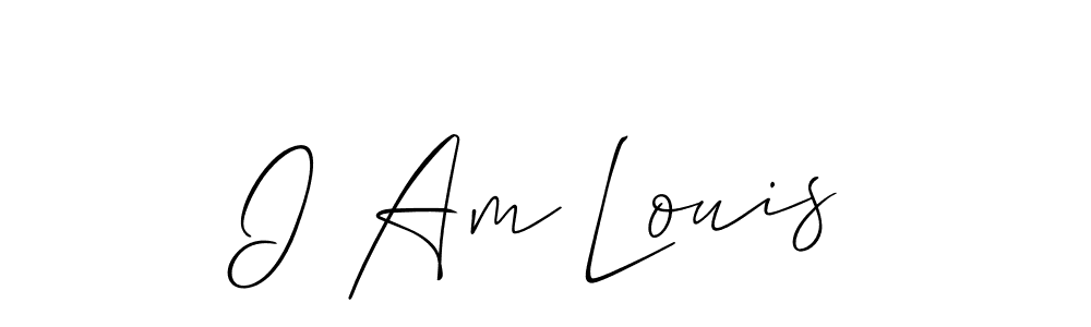 How to make I Am Louis signature? Allison_Script is a professional autograph style. Create handwritten signature for I Am Louis name. I Am Louis signature style 2 images and pictures png