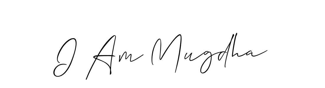 How to Draw I Am Mugdha signature style? Allison_Script is a latest design signature styles for name I Am Mugdha. I Am Mugdha signature style 2 images and pictures png