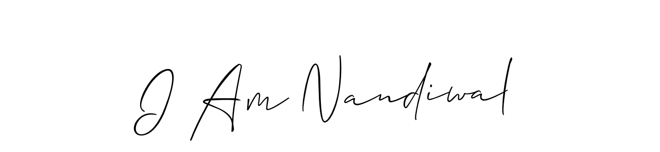 Make a short I Am Nandiwal signature style. Manage your documents anywhere anytime using Allison_Script. Create and add eSignatures, submit forms, share and send files easily. I Am Nandiwal signature style 2 images and pictures png