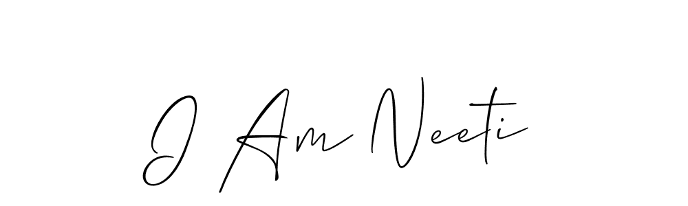 Create a beautiful signature design for name I Am Neeti. With this signature (Allison_Script) fonts, you can make a handwritten signature for free. I Am Neeti signature style 2 images and pictures png