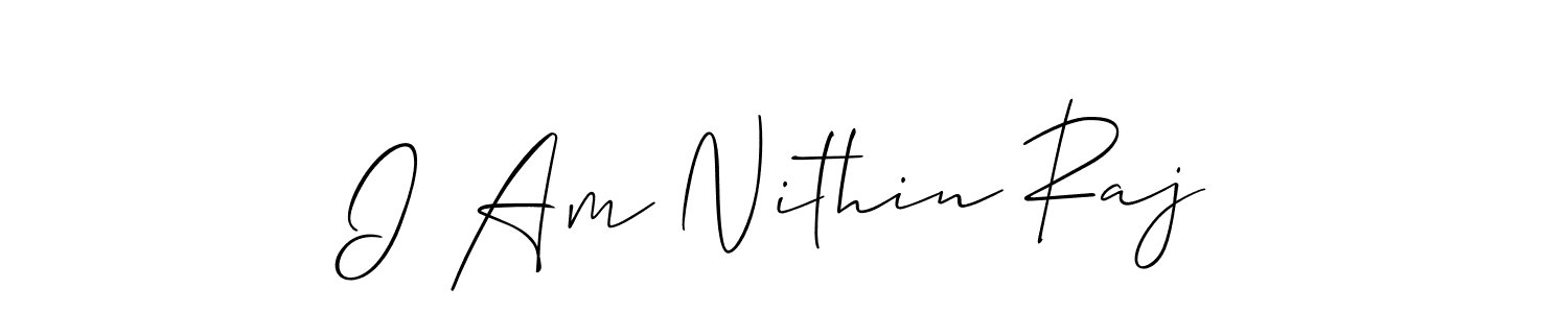 Make a short I Am Nithin Raj signature style. Manage your documents anywhere anytime using Allison_Script. Create and add eSignatures, submit forms, share and send files easily. I Am Nithin Raj signature style 2 images and pictures png