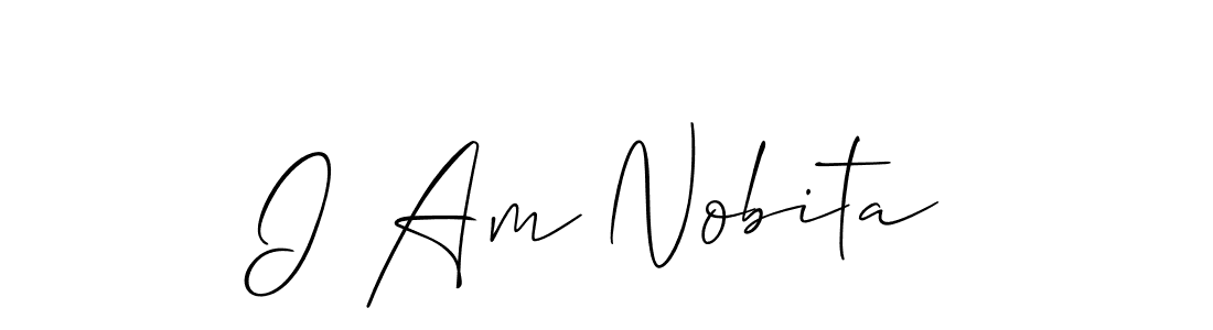 How to make I Am Nobita signature? Allison_Script is a professional autograph style. Create handwritten signature for I Am Nobita name. I Am Nobita signature style 2 images and pictures png