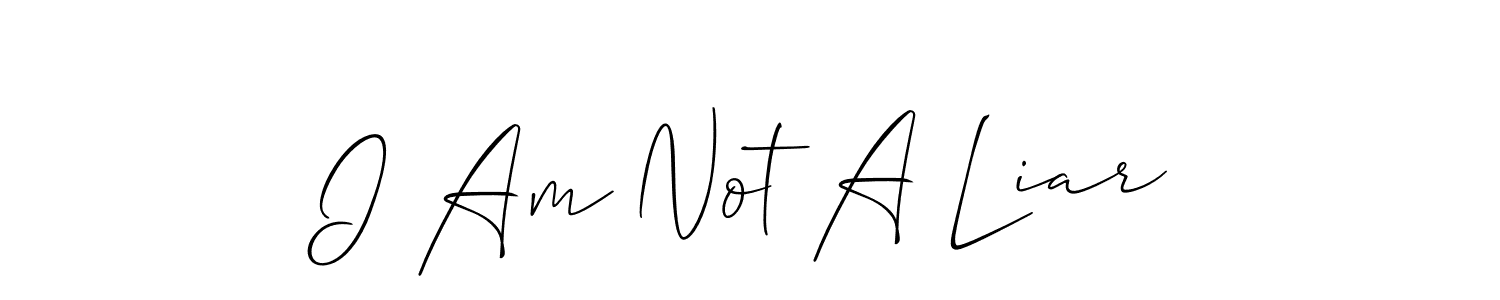 It looks lik you need a new signature style for name I Am Not A Liar. Design unique handwritten (Allison_Script) signature with our free signature maker in just a few clicks. I Am Not A Liar signature style 2 images and pictures png