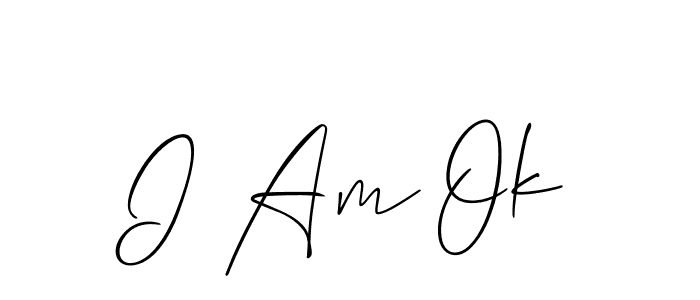Create a beautiful signature design for name I Am Ok. With this signature (Allison_Script) fonts, you can make a handwritten signature for free. I Am Ok signature style 2 images and pictures png