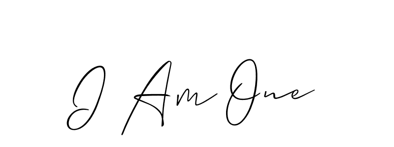 You should practise on your own different ways (Allison_Script) to write your name (I Am One) in signature. don't let someone else do it for you. I Am One signature style 2 images and pictures png