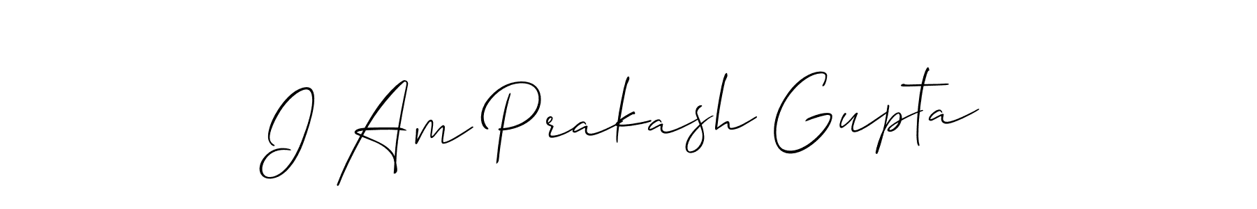 Make a beautiful signature design for name I Am Prakash Gupta. With this signature (Allison_Script) style, you can create a handwritten signature for free. I Am Prakash Gupta signature style 2 images and pictures png