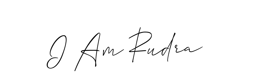 Design your own signature with our free online signature maker. With this signature software, you can create a handwritten (Allison_Script) signature for name I Am Rudra. I Am Rudra signature style 2 images and pictures png